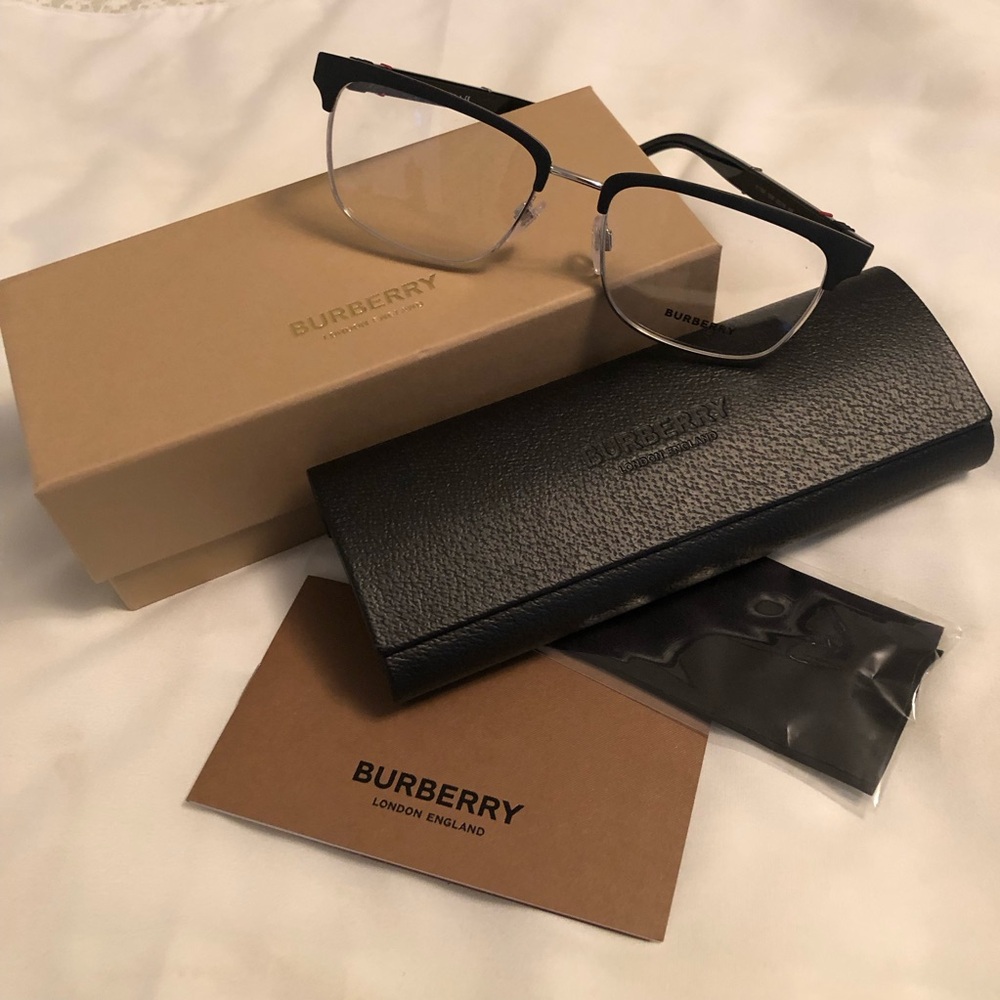 Burberry Black and Silver Glasses